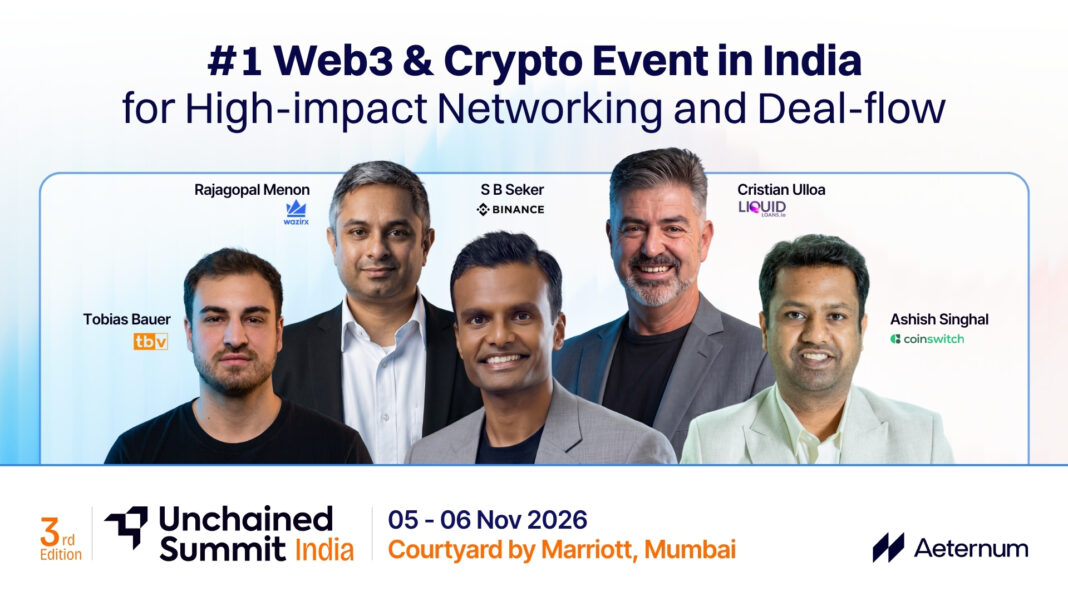 Unchained Summit India to Convene Leaders Shaping India’s Digital Asset Future